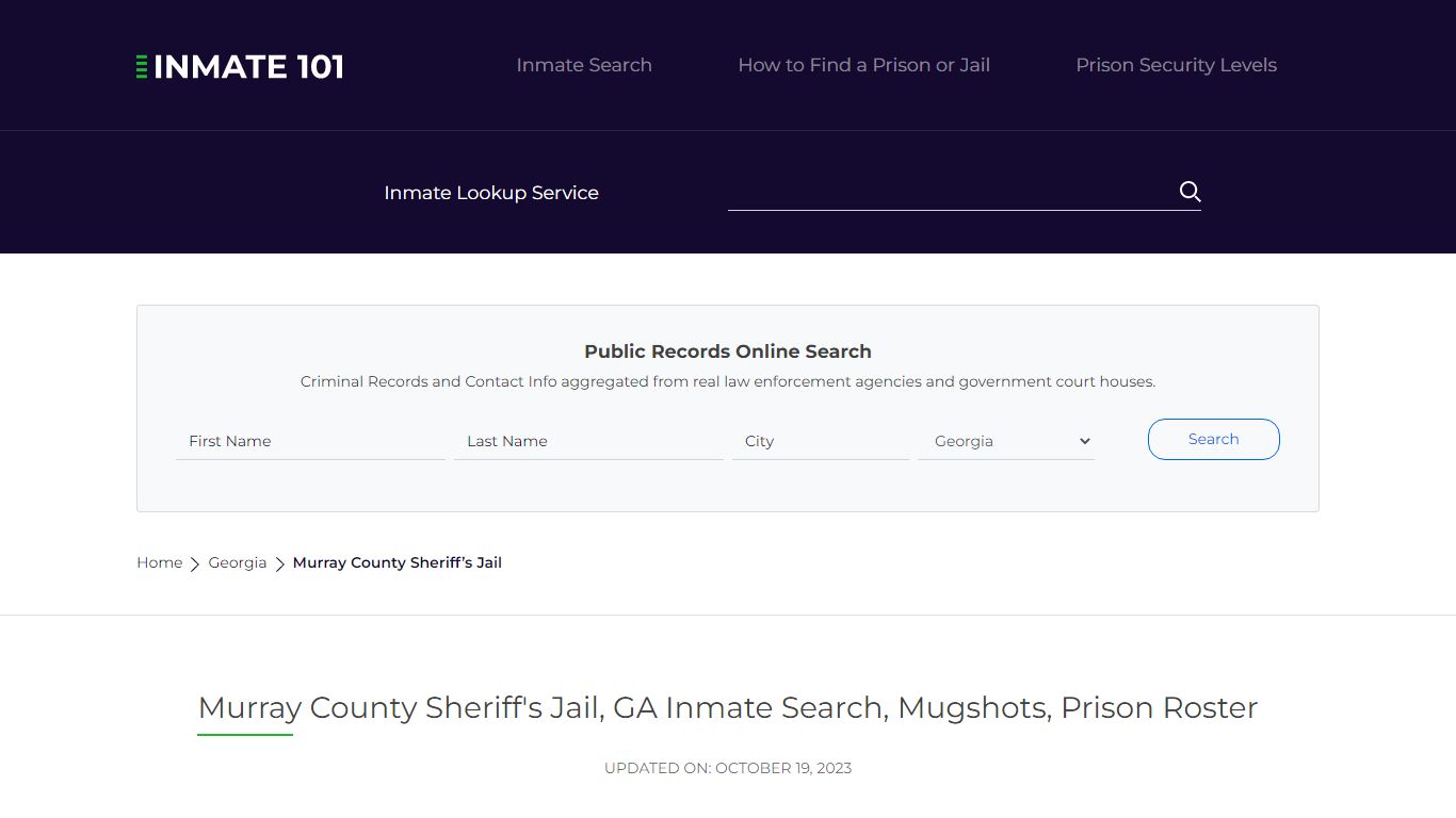 Murray County Sheriff's Jail, GA Inmate Search, Mugshots, Prison Roster ...